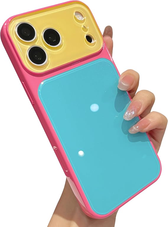 iPhone 17 Pro Max用ケース、ブルーイエロー