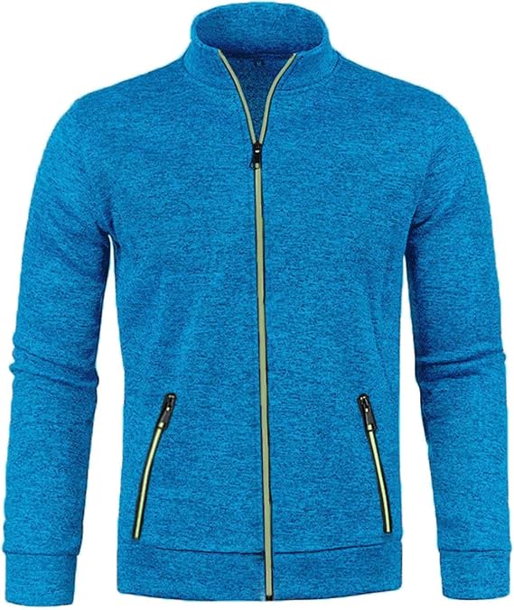 Bomber Jacket Men's Thin Jackets Men's Transition Jackets Plain Casual Hiking Jacket with Pockets Stand-Up Collar Leisure Jacket Classic Sports Jacket Hybrid Jacket Outdoor Men's Jacket Blouson Jacket