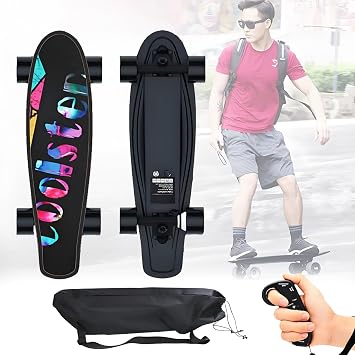 Electric Skateboard with Remote, Electric Longboard, 25 Mph Top Speed, 4-Speed Adjustment, for Beginners To Advanced. A-2