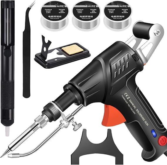 Laser Welding Machine, Internally Heated Industrial Laser Welding Tools, 110V Handheld Welder, Automatic Corded Solder Iron, Fully Automatic Industrial-Grade Welding Tool Set (Black)