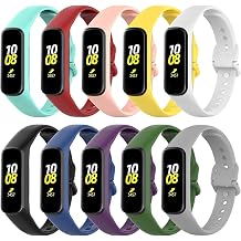 Compatible for Samsung Galaxy Fit 2, Soft Sport Silicone Replacement Bands for Galaxy Fit2 SM-R220 (10 Colors)