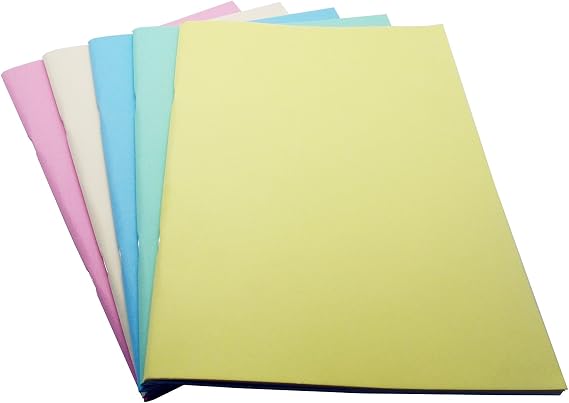 West 334453 A5 Sketch Book - Assorted Pastel Colours (Pack of 5)