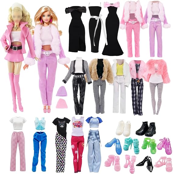 18 Pcs 11.5 in Fashion Doll Clothes for 11.5 Inch Girl Doll