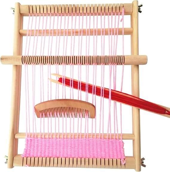 SOONHUA Weaving Loom Kit Wooden Tapestry Loom Frame for Beginners