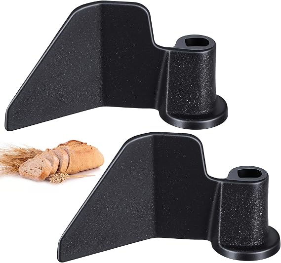Bread Maker Kneading Paddle - 2Pcs Stainless Steel Kneading Blade for Most Bread Maker Replacement Parts (Black)