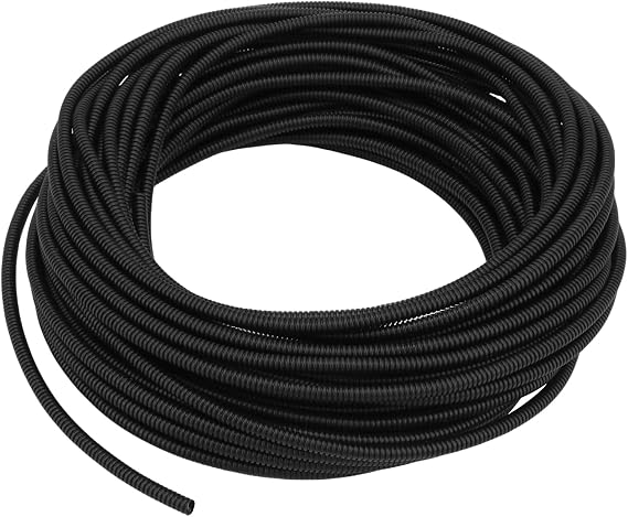 25m Flexible Corrugated Conduit Tubing, 20mm ID x 25mm OD Wire Protector Pipe Hose for Car Wiring Tubing, Trunking, Home Appliances Cable