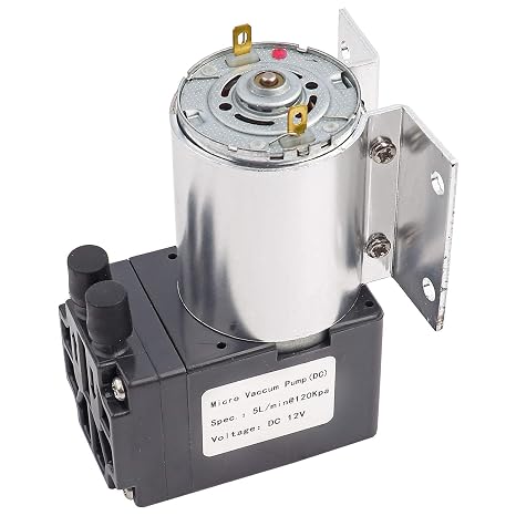 Vacuum Pump 12 V Mini Electric with Stand Vacuum Pump Suction Pump 120 Kpa 6 W 5 L/min DC12 V