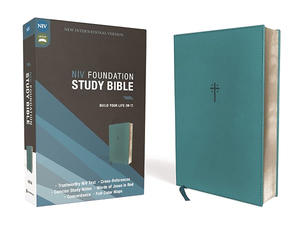 Niv, Foundation Study Bible, Leathersoft, Teal, Red Letter: New International Version, Teal, Leathersoft