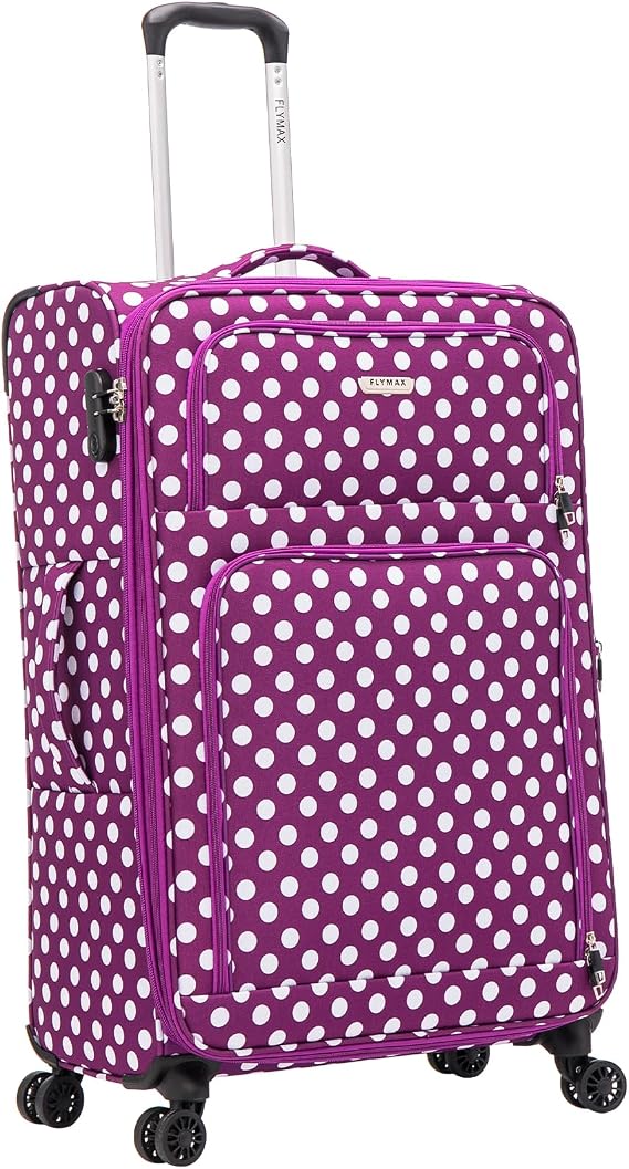29" Large Super Lightweight 4 Wheel Suitcase Luggage Expandable with Wheels 97L 3.6Kg Check in Purple