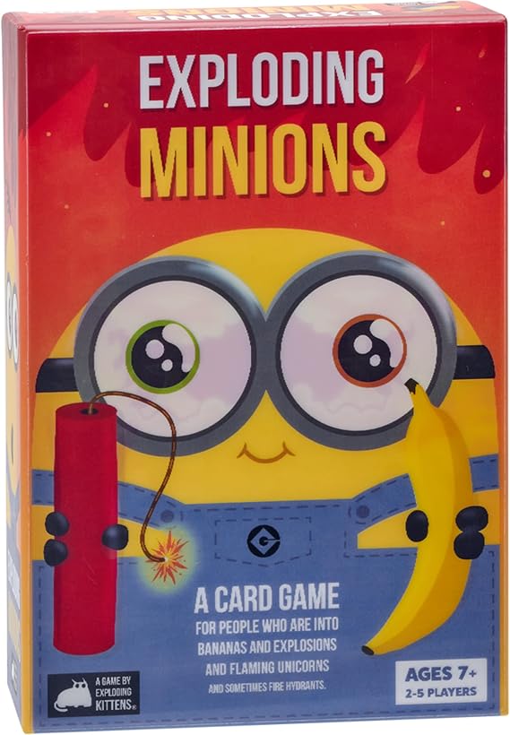 Exploding Kittens - 2-5 Players - Ages 7+ 15 Minutes to Play - Minions Themed High Stakes Card Game - Party Game, Family Game Night, Kid and Adult Card Game
