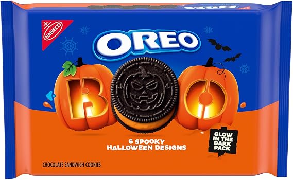 OREO Orange Creme Chocolate Sandwich Cookies, Limited Edition, Halloween Cookies, 18.71 oz