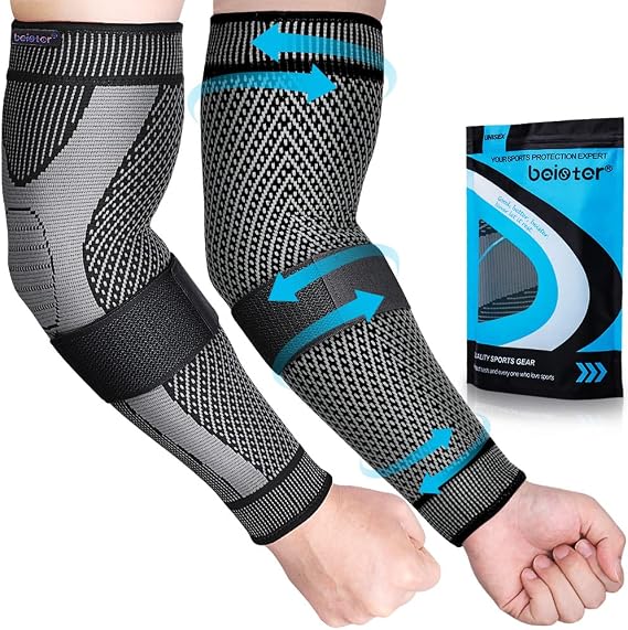 beister 20-30 mmHg Compression Arm Sleeves with Elastic Strap