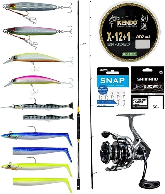 Pro Spin Olta Seti Okuma Ceymar SW Bass 243cm MH 14-42gr M-Fast Olta Kamışı & Okuma Safyre SF-4000A Olta Makinesi
