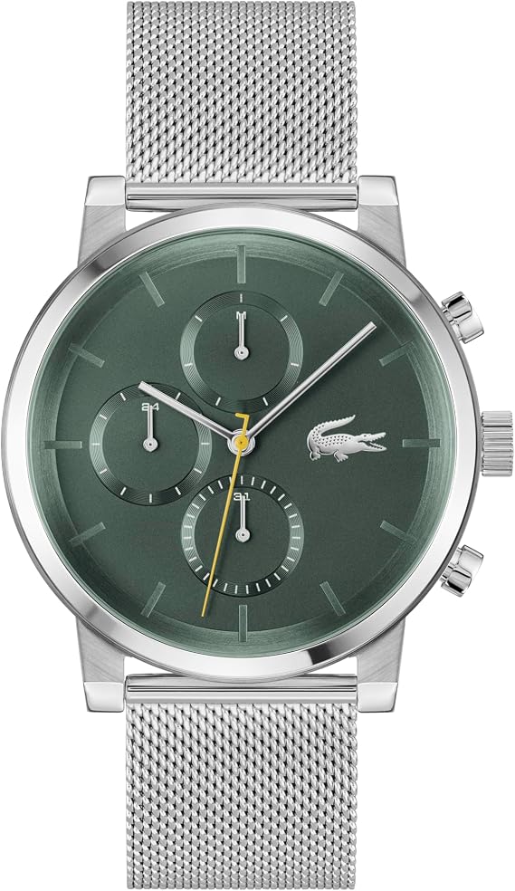 Lacoste Analogue Multifunction Quartz Watch for Men Collection Replay with Stainless Steel or Leather Bracelet