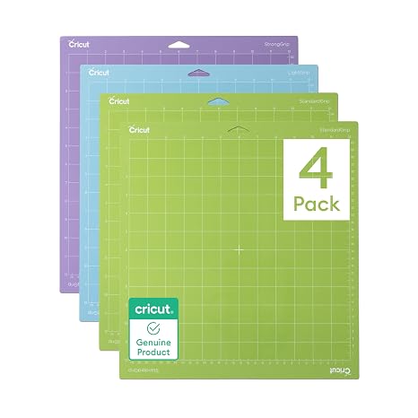 Cricut Machine Mats Variety Pack, 12x12 in, Reusable Cutting Mats for Crafting with Protective Film, with Cardstock, Iron-on, Vinyl & More, for Explore & Maker