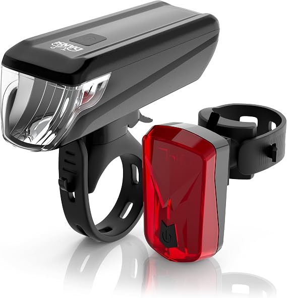DANSI Bicycle Light Set StVZO I LED Bicycle Light I Wheel Light Bright Front