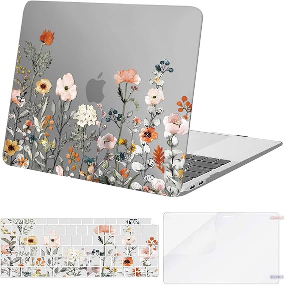 MOSISO Compatible with MacBook Air 13 inch Case M1 2021-2018, Grey