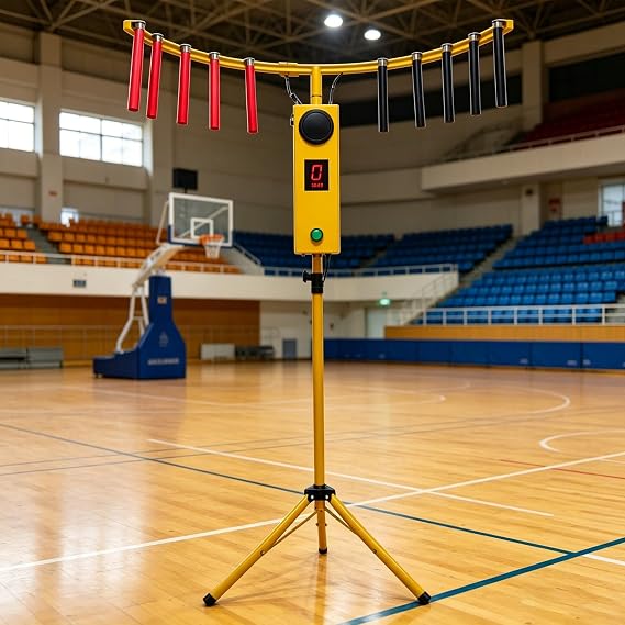 Catch Stick Arcade Game Machine, Reflex Stick Challenge Game, Hand Eye Coordination Training Drop Stick Challenge, for Party, Business and Game Room Yellow