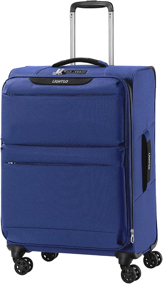 LIGHTGO 24" Softside Suitcase, Expandable, TSA Lock, Spinner Wheels