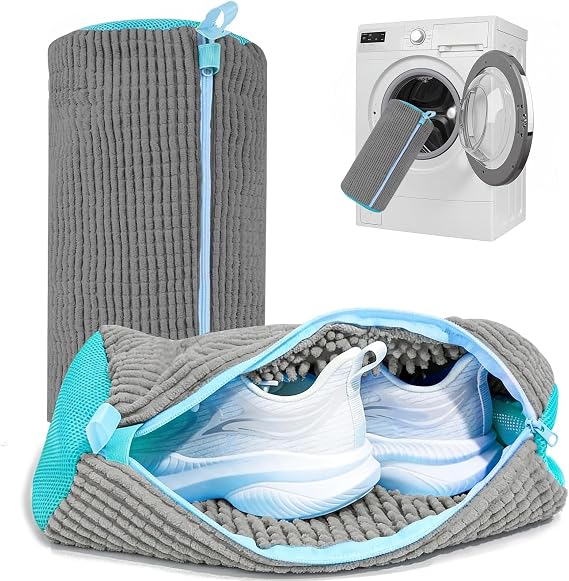 2PCS Washing Machine Bags for Trainers, Reusable Shoe Wash Bag with Zipper