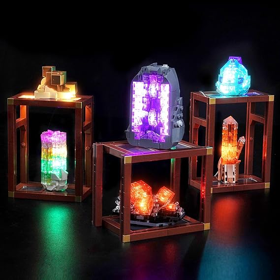 LocoLee Led Light Set Compatible with Lego 21362 Mineral Collection Led Decoration Lighting Kit Compatible with Lego 21362 Building Blocks Model,Only Lights Set,No Model