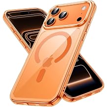 Apple iPhone 17 Pro Max ile Uyumlu Kılıf, Ultra Koruyucu, Sert PC Kenar, MagSnap Uyumlu, Kamera Koruması, Sarılaşmayan Glaze, Turuncu