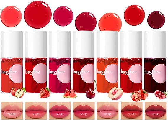 bayfree Lip Tint Stain Set, Waterproof Matte 2-in-1 for Lips & Cheeks