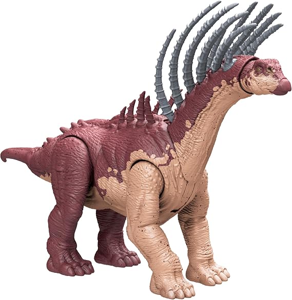 Mattel Jurassic World Big Action! Bajadasaurus HTK80 Children's Figure, Dinosaur Toy, Total Length: Approx. 14.0 inches 35.6 cm, Ages 4 and up, Brown