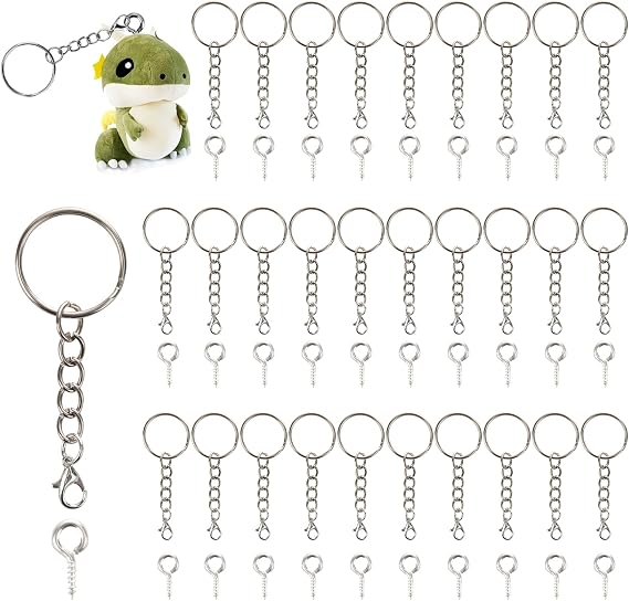30PCS Split Keyring Chain DIY Jewellery Making Durability Rust Resistance