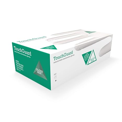 Natural Latex Disposable Gloves, Powder-, Box of 100, Small
