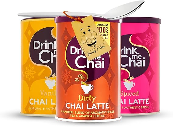Chai Latte Powder Bundle: 3x Drink Me Chai Latte Instant Chai Powder Drink