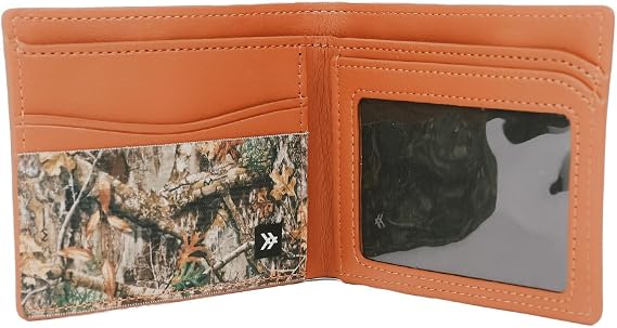 Thread Wallets キャッシュ 二つ折り財布 – スリムビーガンレザー財布 男女兼用 透明なIDウィンドウ、カードオーガナイザー、キャッシュポケット付き, Realtree Edge, 4.3 x 0.6 x 3.3 inches, カジュアル。