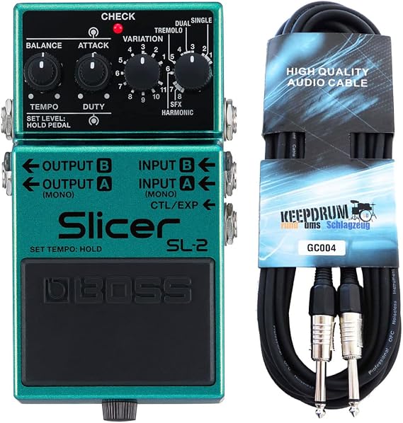 Boss SL-2 Slicer Effects Device + keepdrum Jack Cable