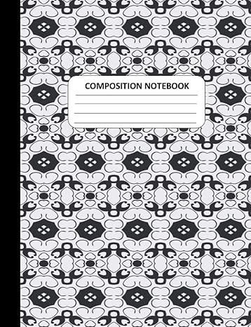 Composition Notebook, Wide Ruled, Left Margin, White Paper, School Supplies, Notebooks for Schools, 100 Sheets, 9-3/4" x 7-1/2": Lined notebook, ideal ... to do lists, recipes, writing and journaling