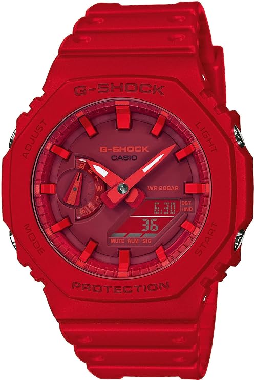 GA-2100-4A Casio G-SHOCK Red Male Analog - Digital Sport Quartz International Shipping Casio