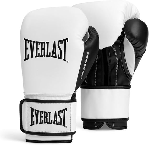 Everlast Powerlock Boxing Gloves, Boxing Gloves for Bags, Mitt Work & Sparring, Hook & Loop System, Advanced Foam Technology, Ergonomic Grip - Authentic Everlast Gear