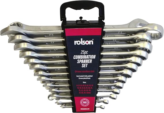Rolson 46890 25 pc Combination Spanner Set