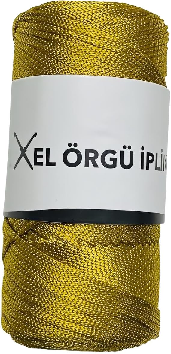 Şık Polyester Makrome El Örgü İpi 200 gr PLY200 10 Gold