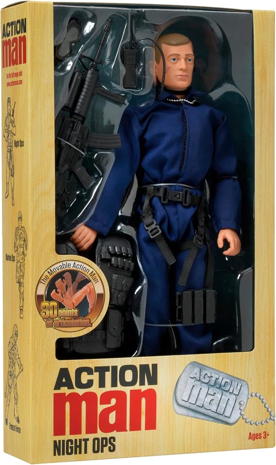 ACTION MAN from Peterkin | Night Ops | 12" action figure with 30 points of articulation and accessories | 4th Generation Special Edition | Action Figures | Ages 3+