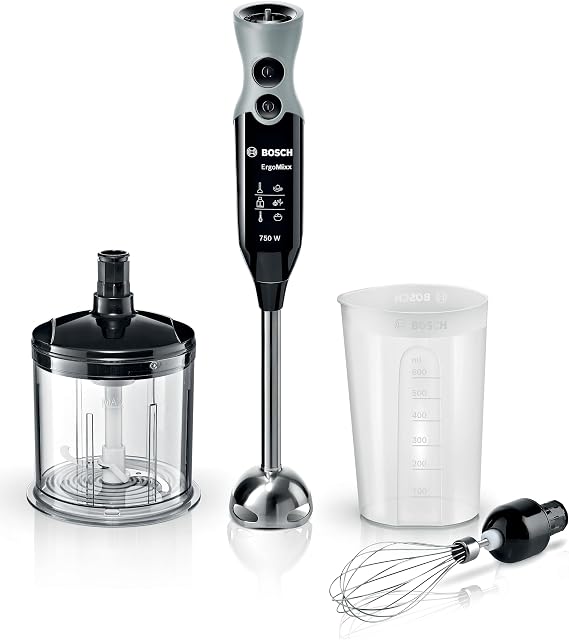 Bosch, Hand Blender, ErgoMixx, 750W, Black, Grey, MSM67160 [Energy Class A]