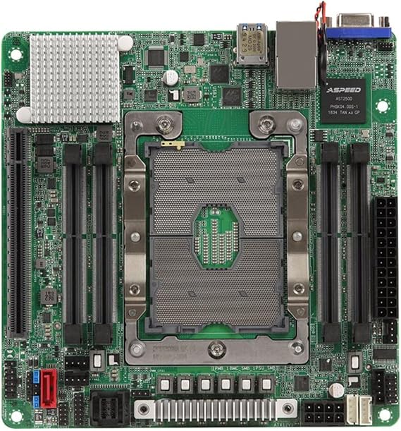 AsRock Rack Mini-ITX Server Motherboard LGA3647 Intel C621, 2 x M.2 Model EPC621D4I-2M