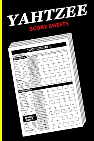 Yahtzee Score Sheets: Large print scorekepping books for yahtzee, yahtzee score pads (100+ Pages, 6x9 Inches)