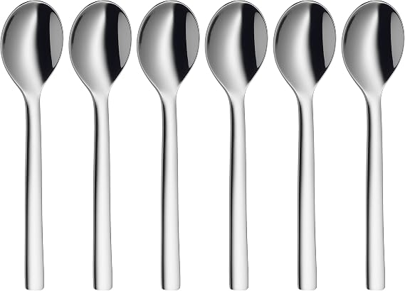 WMF Nuova 6 Parça Espresso Kaşığı Seti, 11 cm, Cromargan® Yüksek Kaliteli Parlak Paslanmaz Çelik, Bulaşık Makinesinde Yıkanabilir