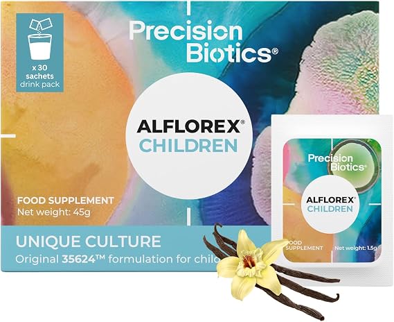 Alflorex Children - Gut Health Supplements with Unique Bifidobacterium Longum Bacteria Strain 35624 - for Children Ages 3+ Vanilla Flavour - 30 Powder Sachets