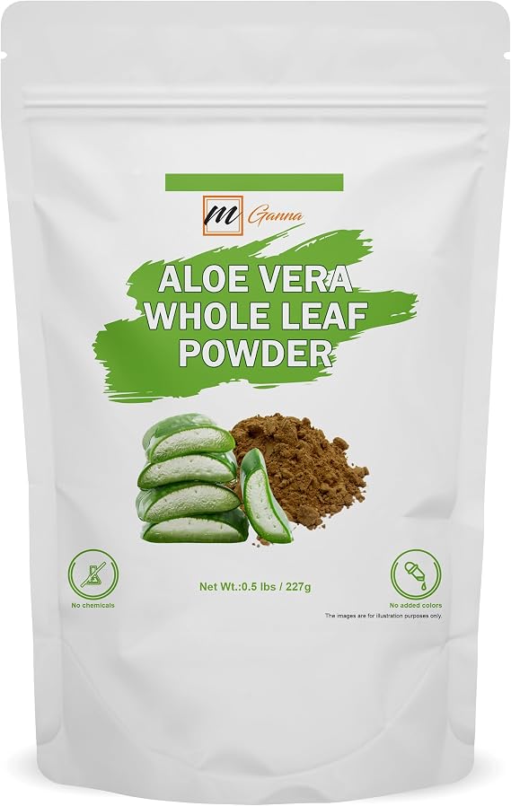 100% Natural Aloe Vera Leaf Powder 0.5 LBS 227 Grams | Pure Aloe Barbadensis Natural Moisturizer for Skin and Hair Care