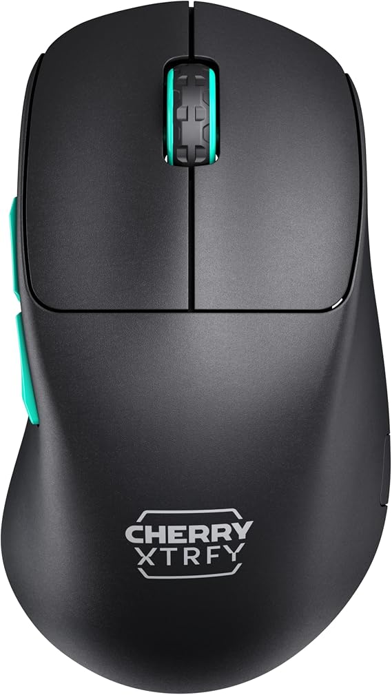 CHERRY XTRFY M64 Wireless, Ultralight Cordless Gaming Mouse, 2.4 GHz RF, Optimised for esports, Ergonomic Shape with Extra Low Front, Black