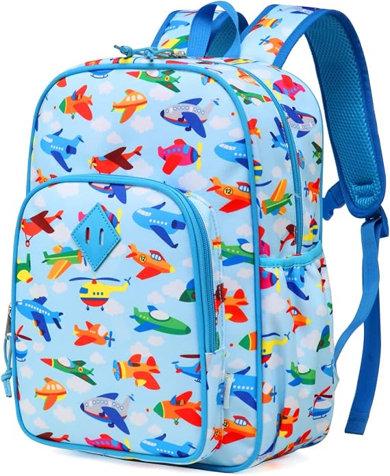 VASCHY 11.5L Lightweight Backpack for Boys Girls Water Resistant Backpack with Reflective Chest Strap Elastic Bottle Pockets Nursery