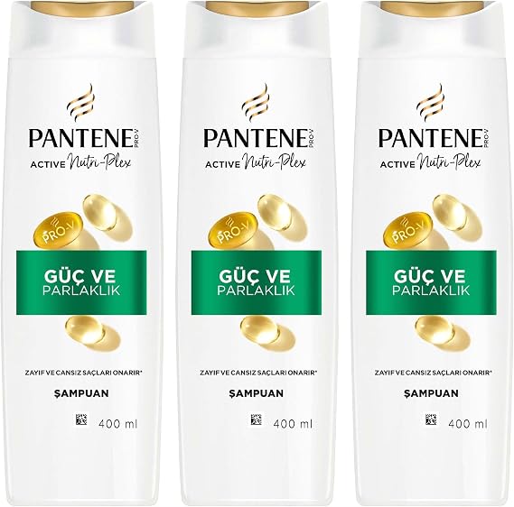 PANTENE Güç ve Parlaklık Şampuan 400 ml 3lü paket