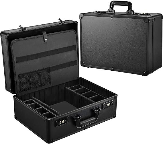 Barber Case with Clippers Sliding Tray Hair Scissors Trimmer Suitcase