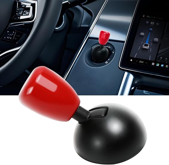 Push Start Joystick,Metal Push to Start Accessories,Car Engine Start Stop Button Cover Decorative,Rocker Lever Design,Suitable for Various Models.(Red)